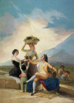 Automne ou la récolte de raisin Francisco de Goya Peinture à l'huile